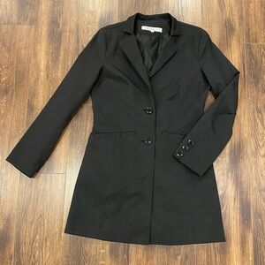 Kenneth Cole New York black coat dress jacket size small blazer two button
